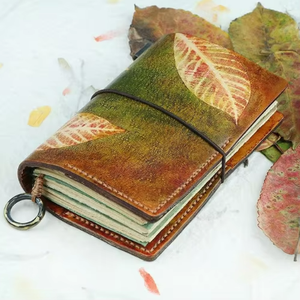 Cuaderno de Viaje de Cuero Genuino, Hecho a Mano, de Doble Capa, Estilo Vintage, Regalo para Parejas - Product Image 4