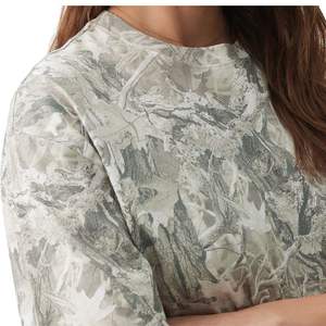T-shirt camouflage oversize pour femme, coupe décontractée, streetwear, imprimés camouflage, coton, vente en gros OEM - Product Image 3