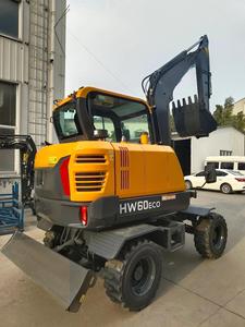 Excavatrice sur chenilles HW60Eco jaune, mini-pelleuse à économie d'énergie - Product Image 2