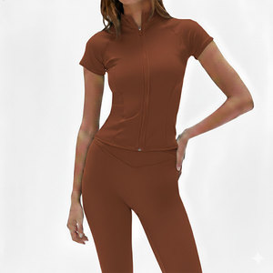 Chaqueta de Yoga Transpirable de Manga Larga para Mujer, Talla Grande, Ropa de Gimnasio, Compresión, Cierre de Cremallera, Ajuste Delgado, Chaqueta Deportiva - Product Image 2
