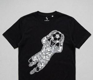 T-shirt noir imprimé à l'écran unisexe |   Chemise d'été surdimensionnée en coton 100% premium 240 GSM SUBHAY - Product Image 1