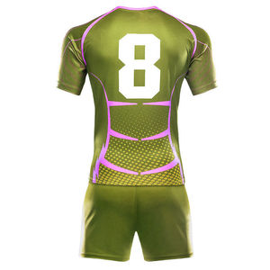 High Quality Men's Breathable Polyester/Cotton Rugby Shirts OEM Sportswear Customized Logo Sublimated Print Rugby Uniform - Product Image 6