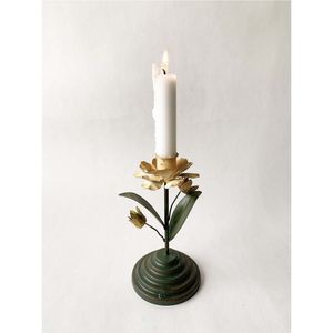 Wholesale Metal Flower Candle Holder Vintage Lotus Taper <b>Candlestick</b> Table Centerpiece Wedding Home Decor Metal <b>Candlestick</b> - Product Image 1