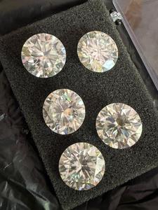 Gema de diamante moissanita de forma redonda, hermosa para la elaboración de joyería - Product Image 4