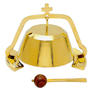 Gong en laiton avec marteau en bois |   Ensemble de gongs pour église et méditation – DOUBLE VEE EXPORTS - Product Image 1