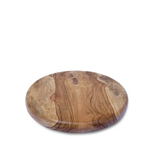 Planche à découper ronde en teck de style traditionnel Gubuk Bali, décoration de meubles, écologique, pour une utilisation en cuisine intérieure, 25 cm - Product Image 1