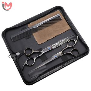 Kit de ciseaux de barbier professionnels de haute qualité en acier inoxydable durable, ensemble de ciseaux, logo personnalisé, emballage personnalisé, vente en gros - Product Image 1