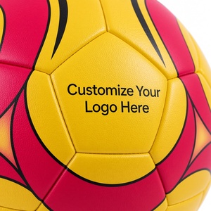 Ballon de football de haute qualité, motif jaune et rouge, durable, ballon d'entraînement, 0,5 kg, emballage en sac PP - Product Image 2