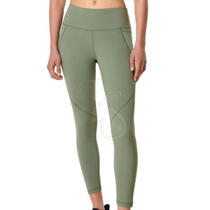 Leggings de yoga tricotés de haute qualité, taille élastique, vente chaude, écologiques, respirants, sans coutures, séchage rapide, dernier design - Product Image 2