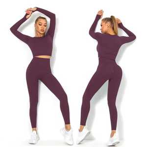 Leggings de sport taille haute sans coutures pour femmes, effet froncé aux fesses, respirants et légers en Spandex/Nylon, personnalisables - Product Image 6