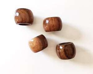 Juego de Anillos para Servilletas de Madera Rústica, Madera Natural Ecológica, Accesorios Duraderos para Decoración de Mesa, Anillos para Servilletas Hechos a Mano para Fiestas - Product Image 1