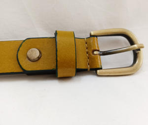 Ceinture pour homme de style western, tendance 2026, personnalisée, de marque exclusive, en cuir vintage, faite à la main, pliable, design formel, durable, avec boucle à ardillon - Product Image 2