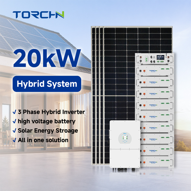 20kW 15kW 25kW Hybrid Solar Power System All in One Energy System Commercial PV System Kit for Small Business Backup Power