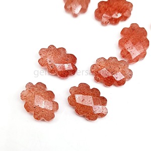 Cuarzo Rosa Natural en Forma de Nube, Gema Tallada Lisa de 14mm, Amuleto de Cristal para Fabricación de Joyas, Precio al por Mayor, Venta a Granel - Product Image 3