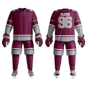 Uniforme de hockey sobre hielo, jersey y pantalones personalizados para equipo, fabricante OEM, conjunto de jersey de hockey sobre hielo, ropa profesional para equipo, logotipo personalizado - Product Image 6