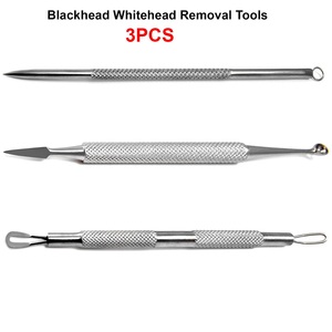 High Quality 3 Pack <b>Blackhead</b> Remover Acne Tool Kit Stainless Steel Pimple <b>Extractor</b> Facial Skin Care - Product Image 6