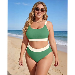 Solid Trader Robe de plage unie élégante à col rond, coupe ajustée, en tissu doux, grande taille pour femme - Product Image 4