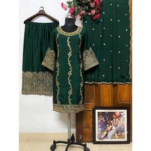 Conjunto superior e inferior de mujer de diseñador con Dupatta para ropa de fiesta - Product Image 1
