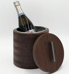 Cubetas de hielo de madera de acacia de lujo, pulidas y brillantes, con tapa, para vino tinto, a un precio asequible. - Product Image 6