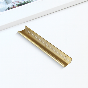 Poignée de meuble moderne en aluminium, poignée de tiroir de cuisine minimaliste, finition dorée, écologique, durable, quincaillerie de mobilier facile à installer - Product Image 6