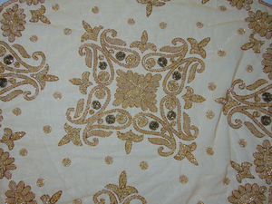 Indian Handmade Large Vintage <b>Dining</b> <b>Table</b> <b>Runner</b> Bohemian Ethnic Net Organza Fabric Intricate Embroidery Patchwork Floral - Product Image 3