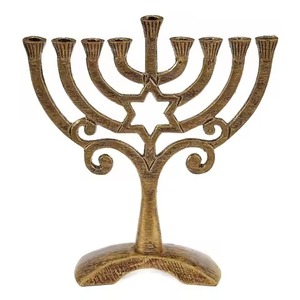 Centre de table en métal de haute qualité, 9 bras, porte-bougie Menorah, élégant candélabre, décoration de table pour la maison - Product Image 2