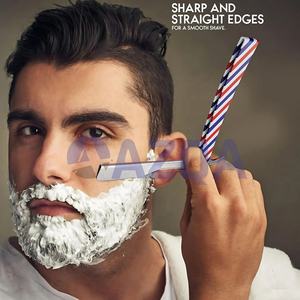 Navaja de Barbero Recta de Acero Inoxidable Premium, con Agarre Ergonómico para un Afeitado Suave y Cómodo para Hombres - Product Image 5