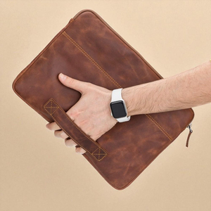 Housse simple pour ordinateur portable en PU avec fermeture éclair, protection pour ordinateurs portables, noire - Product Image 3