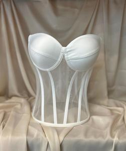 เสื้อครอเซ็ทวินเทจสำหรับผู้หญิง เซ็กซี่ กระชับสัดส่วน ระบายอากาศได้ดี ผ้าซาตินทันสมัย สำหรับสาวพลัสไซส์ - Product Image 1