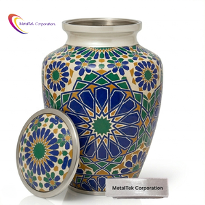 Exclusive New Unique Design Cremation Urn For Ashes Moroccan Casablanca Pattern Modern Funeral Decorative Memorial Urns & <b>Jars</b> - Product Image 3