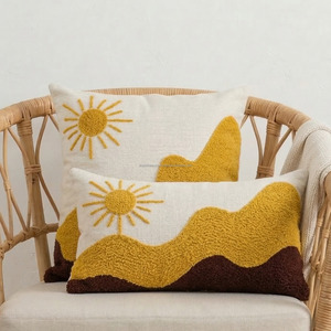 Sunflowfer Tufted <b>Bench</b> Pillowslip Decorative Yellow Floral Tufted Custom 20x20 <b>Cushion</b> for Sofa Bed Luxury Throw Pillowcase - Product Image 5