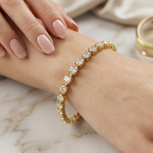 2.35CTW Round Bar-<b>Set</b> Diamond Line Bracelet - Product Image 1