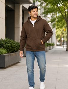 Sudadera con capucha y cremallera para hombre, personalizada, con lavado ácido, estilo vintage, desgastada, de poliéster ecológico, con cremallera completa, OEM - Product Image 3