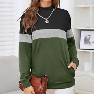 Sudaderas de Cuello Alto para Mujer, Logotipo Personalizado, Bordado Frontal, Apliques, 100% Algodón, Felpa Francesa - Product Image 5
