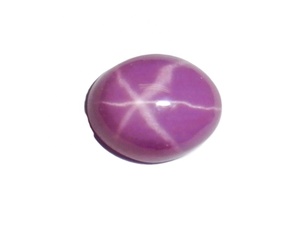 Rubí Estrella de Corte Ovalado 8x10 mm, 3.5 Quilates, Creado en Laboratorio, Pulido, Opaco, Cabujón con Efecto de Estrella de 6 Puntas para Joyería - Product Image 1