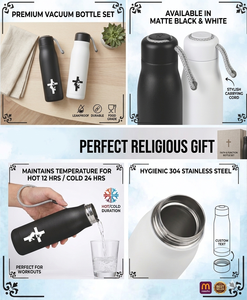 Bouteille d'eau en métal imprimée Jésus-Christ - Promotionnelle pour la rentrée scolaire et la remise des diplômes - Product Image 3