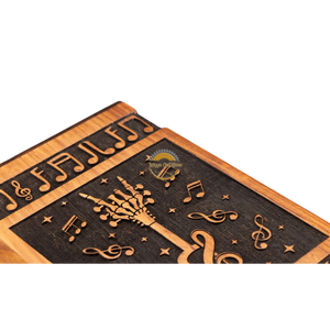 Urne funéraire artisanale en forme de guitare pour musicien et urne funéraire en bois naturel pour cendres, boîte artistique commémorative par AYAANS - Product Image 3