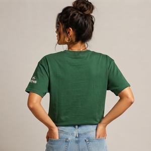 T-shirt imprimé en coton doux pour femmes, manches courtes, col rond, vêtements confortables et à la mode, adaptés aux voyages et aux loisirs - Product Image 6