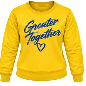 Sudadera con cuello redondo amarilla Sigma Gamma Rho para mujer, jersey universitario griego de manga larga, personalizado, informal, estilo urbano - Product Image 1