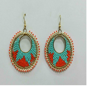 Pendientes de aro con cuentas de moda, hechos a mano, accesorios de joyería modernos para mujer al mejor precio - Product Image 6