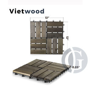 Dalles de sol extérieures en bois d'acacia du Vietnam, écologiques, imperméables, antidérapantes, design contemporain, finition mate, plus encore - Product Image 5