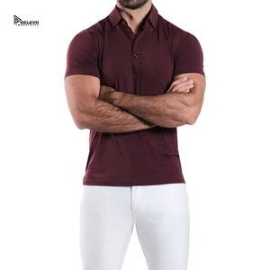 Chemise décontractée pour homme Relevo, grande taille, respirante, séchage rapide, manches courtes, couleur unie, 100% coton, design personnalisé - Product Image 1