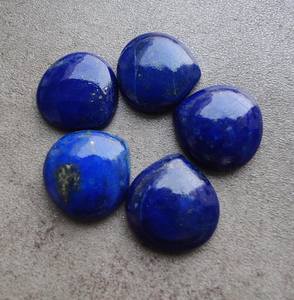 Lapislázuli Natural en Forma de Corazón, Cabujón con Reverso Plano, Calibrado, Gema Suelta para Joyería, Piedra de Cristal Curativa - Product Image 3