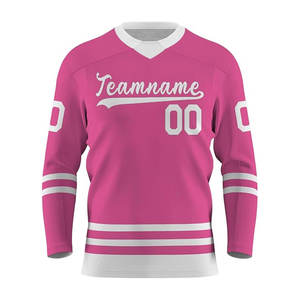 Wholesale High Quality Custom Made Professional Hockey Jersey Uniform Mesh Ice Hockey Wear Printed Breathable 100% Polyester - Product Image 3