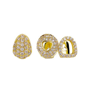 Dentaduras Postizas de Diamantes de Calidad de Exportación, Forma de Mariposa, Chapadas en Oro, Joyería de Plata Personalizada Unisex a Precio Razonable - Product Image 5