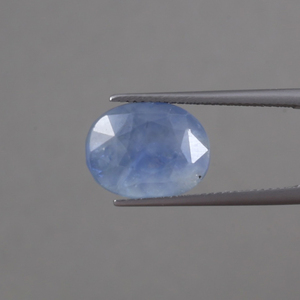 Saphir bleu naturel de qualité supérieure en gros, 11,88 carats, taille ovale 14x11MM, phosphorescent, poli à la main, certifié IGI - Product Image 1