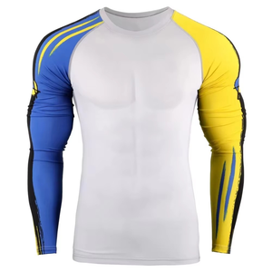 Camiseta de Compresión Deportiva para Hombre, Personalizable, Manga Larga, Ajustada, Protección UV UPF50, Spandex/Poliéster BRODA - Product Image 1