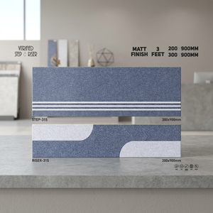 900x300mm And 900x200mm Porcelain Step Riser Tiles Matte Non Slip GVT Granite Marble Look Stair Treads - Product Image 4