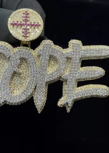 Custom Bail Letter Name Pendant 925 Silver Gold Plated Luxury Hip Hop Iced VVS Moissanite Men's GCI & IDGL Certified - Product Image 6