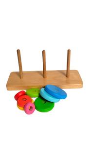 Tour de Hanoï en bois écologique, casse-tête avec 10 anneaux pour enfants, cadeau toutes saisons - Product Image 4